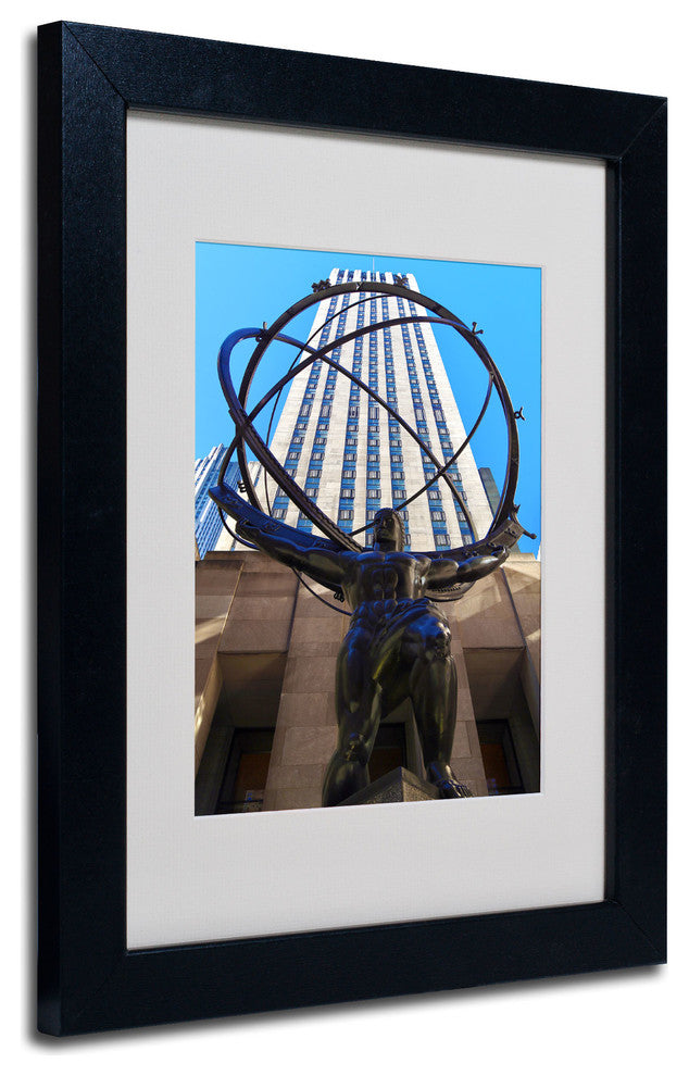 'Atlas' Matted Framed Canvas Art by CATeyes