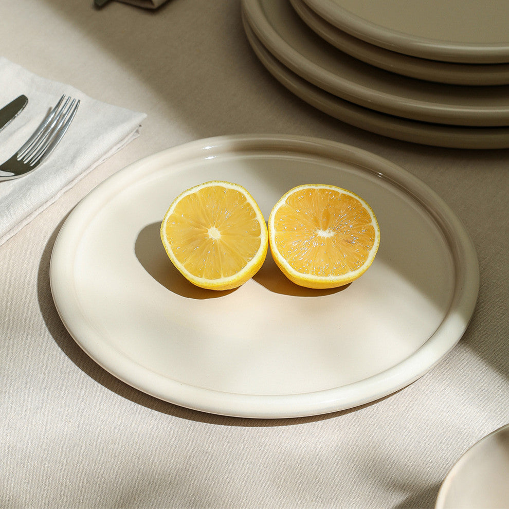 Stone Lain Eden Stoneware Salad Plate Set of 4, Beige