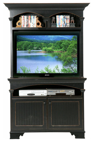 Entertainment Console and Hutch with 42" Opening, Iron Ore