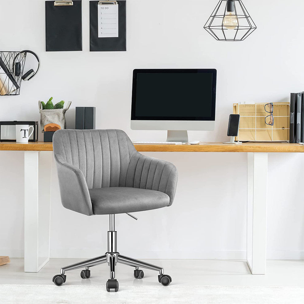Modern Home Marceaux Modern Mid-Back Office Task Chair with Chrome Finish Stain