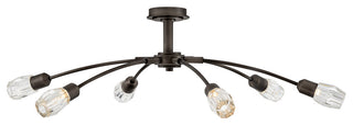 Fredrick Ramond Atera Large Single Tier Chandelier, Black Oxide