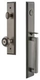 Carre' 1-Piece Dummy Handleset, D Grip and Parthenon, Antique Pewter, 849122