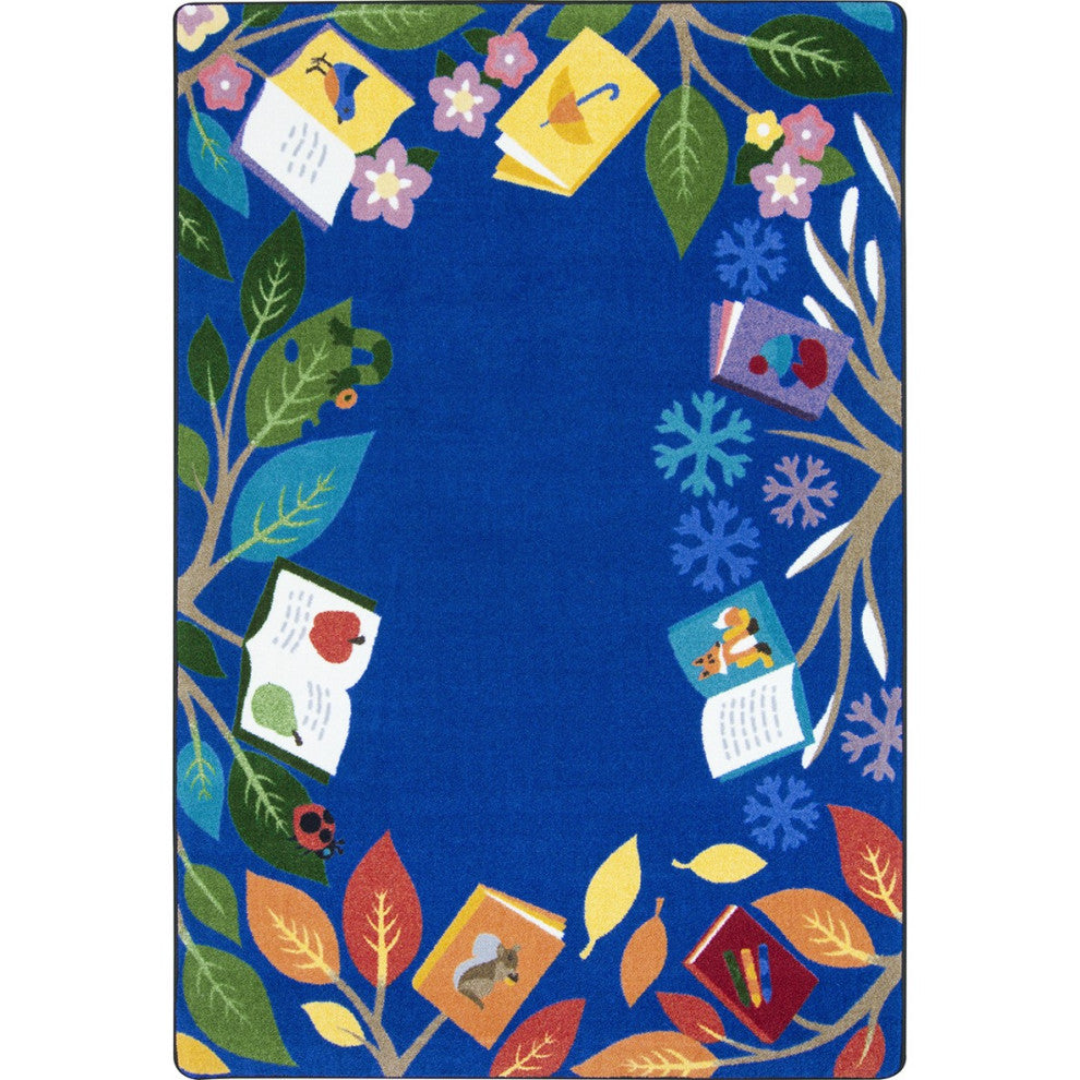 Books For All Seasons 10'9" X 13'2" Area Rug, Color Multi