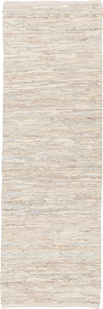 Saket Contemporary Area Rug, Ivory, 2'6x7'6 Runner
