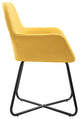 vidaXL Dining Chairs 6 pcs Yellow Fabric