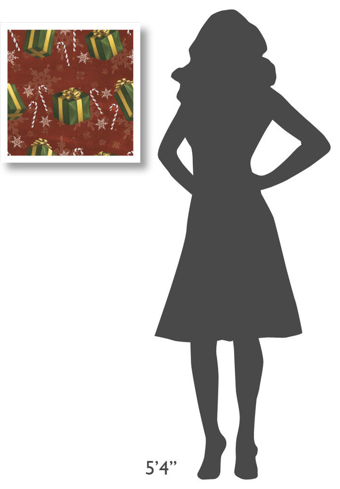 "Santas List Pattern X" Digital Paper Print by Janelle Penner, 20"x20"