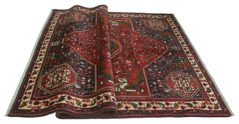 Fine Vintage Distressed Ronin Red Rug