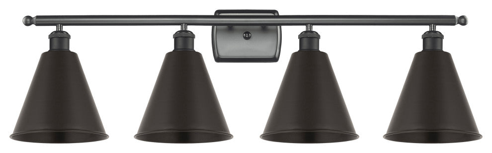 Ballston Cone Bath Vanity Light, Matte Black, Matte Black