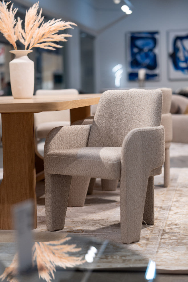 Modrest Cando Modern Beige Fabric Dining Chair