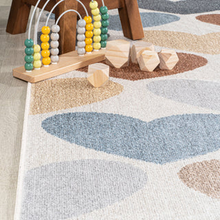 Dila Modern Hearts Machine-Washable Area Rug, 3 X 5