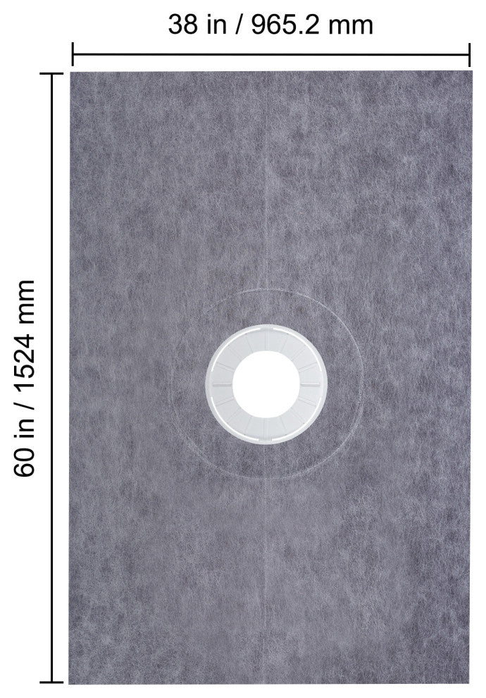 VEVOR Shower Curb Kit Watertight Shower Pan, 38x60 Inch