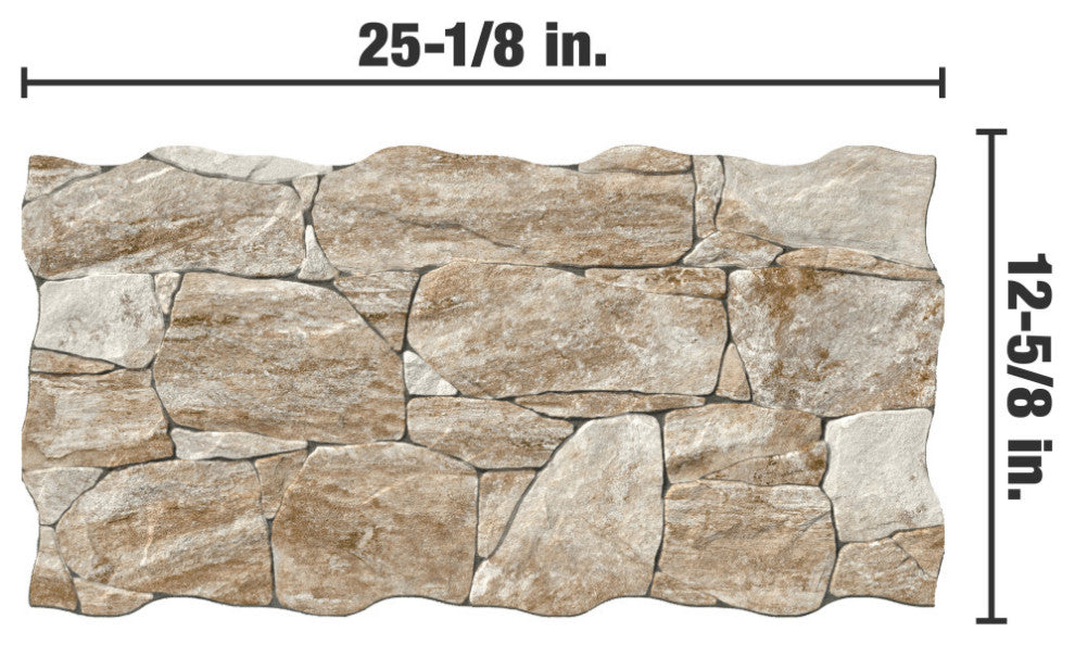 Caldera Roques Stone Porcelain Floor and Wall Tile Sample