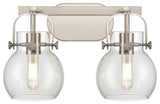 Pilaster Ii Sphere 2 17" Bath Vanity-Light Satin Nickel