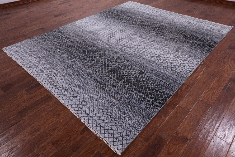 8' 0" X 10' 0" Savannah Grass Handmade Wool Rug - Q13257