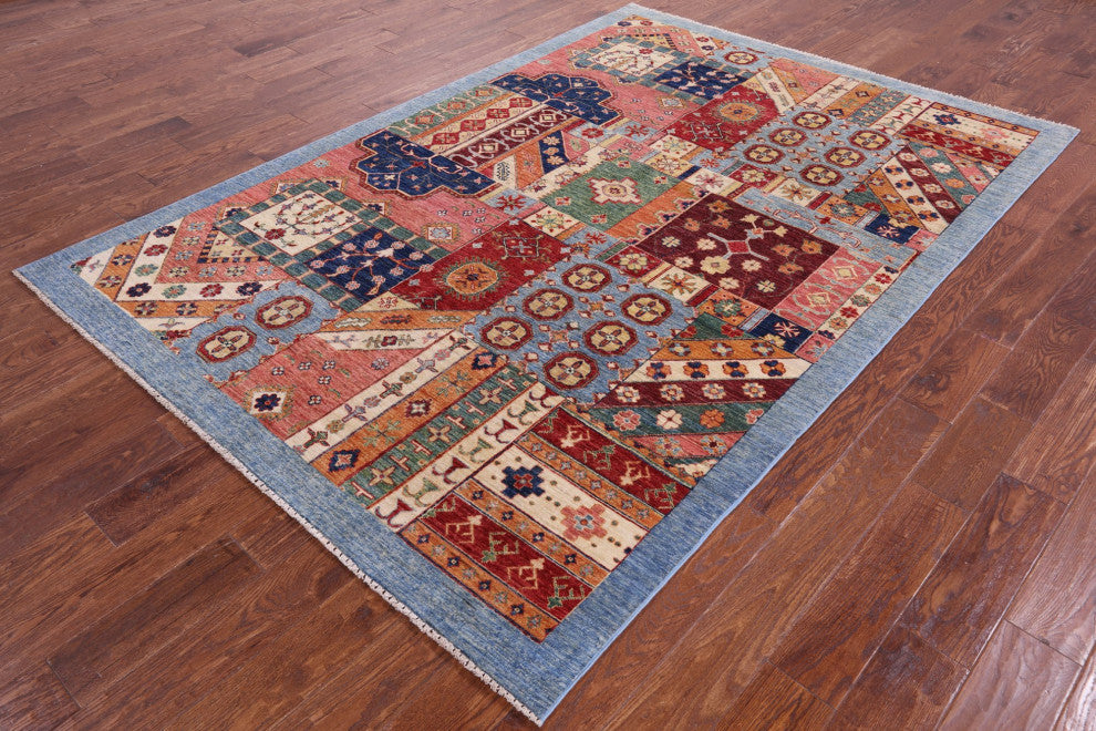 6' 0" X 8' 8" Hand-Knotted Super Kazak Wool Rug Q11087