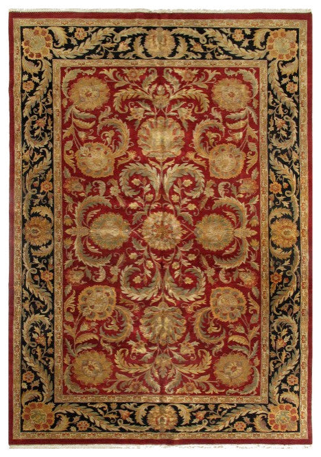 Red Color Fine Hand Knotted Agra 12'x17'11''