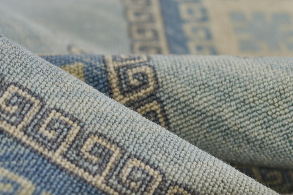 Momeni Anatolia Wool and Nylon Blue Area Rug 2'3" X 7'6" Runner