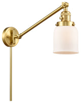 Bell Swing Arm With Switch, Satin Gold, Matte White, Matte White