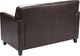 Hercules Diplomat Series Leather Loveseat, Brown, 52"x28.50"x32.50"