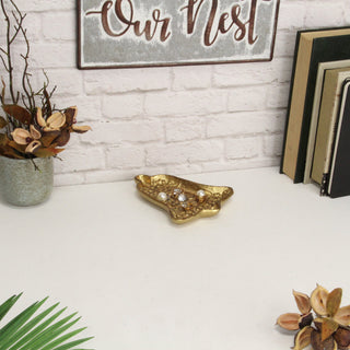 Christmas Bell Cast Iron Gold Catchall Tray