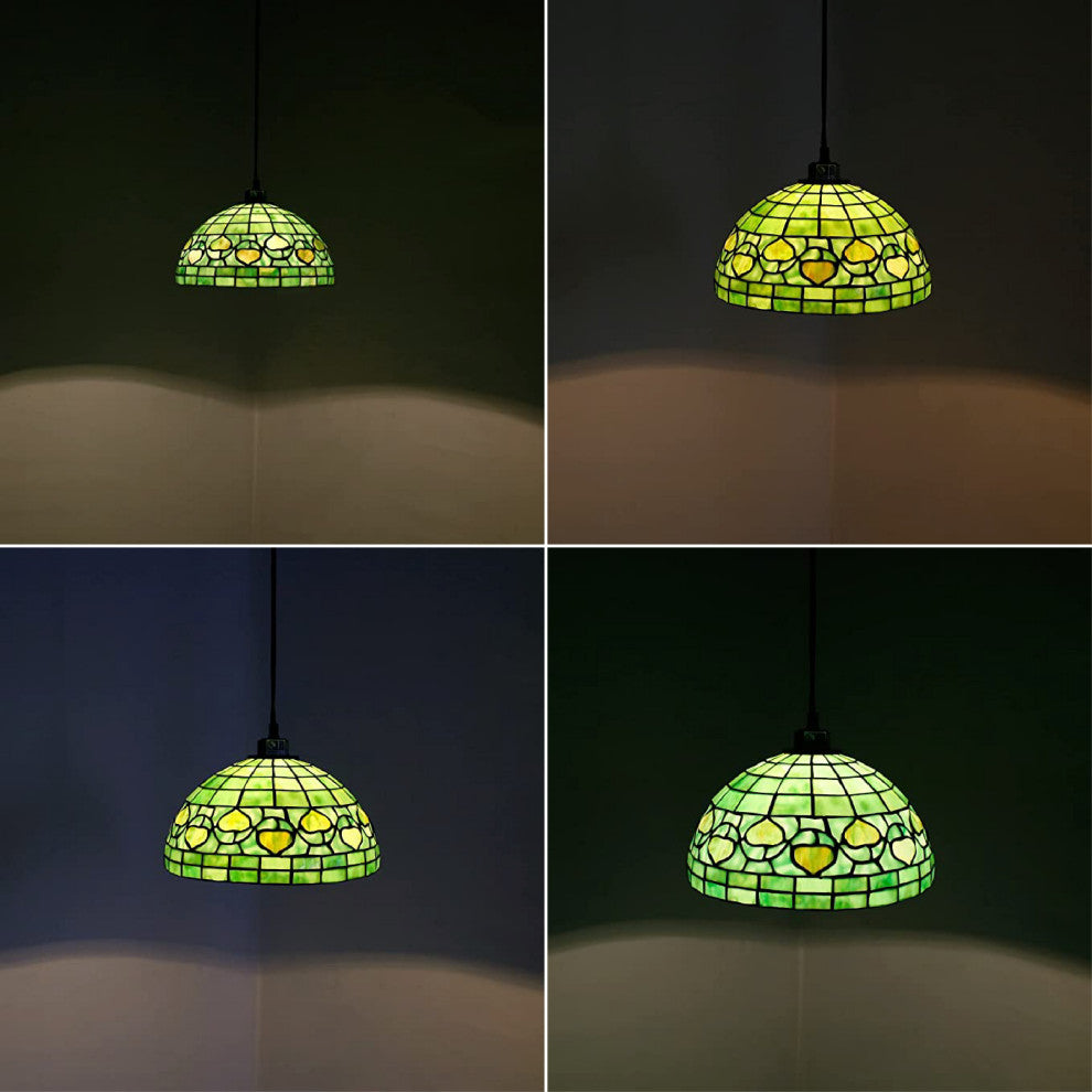 Green hanging lamp Glass swag lamp 12 Inch tiffany lamp shades only