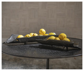 Uttermost 17593 Caryn 20-7/8"W Aluminum Trays - Set of 2 - Black Nickel