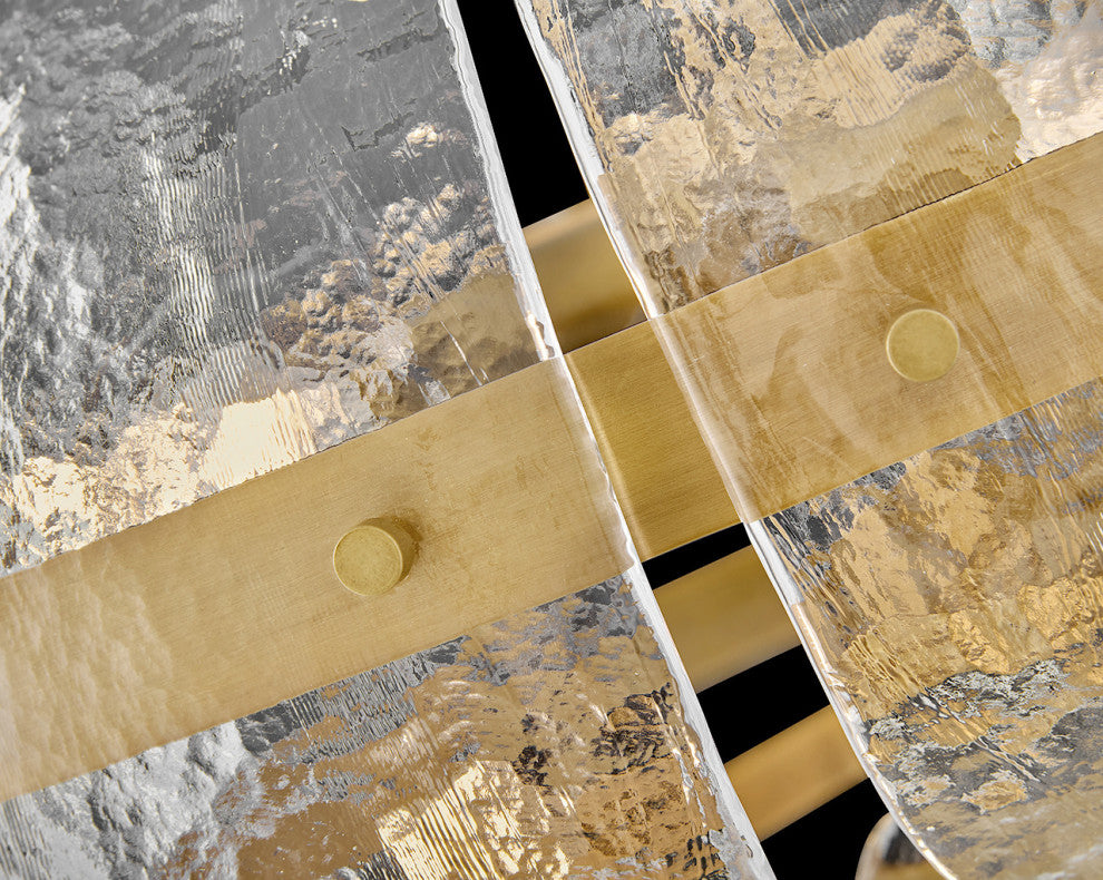 Fredrick Ramond Lillia Large Drum Chandelier, Heritage Brass