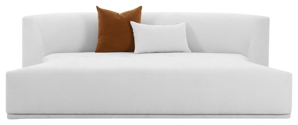 Fickle Grey Velvet Modular Armless Loveseat - Grey