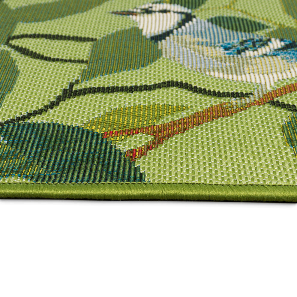 Esencia Birds Of A Feather Indoor/Outdoor Mat Green 1'11"x4'11"