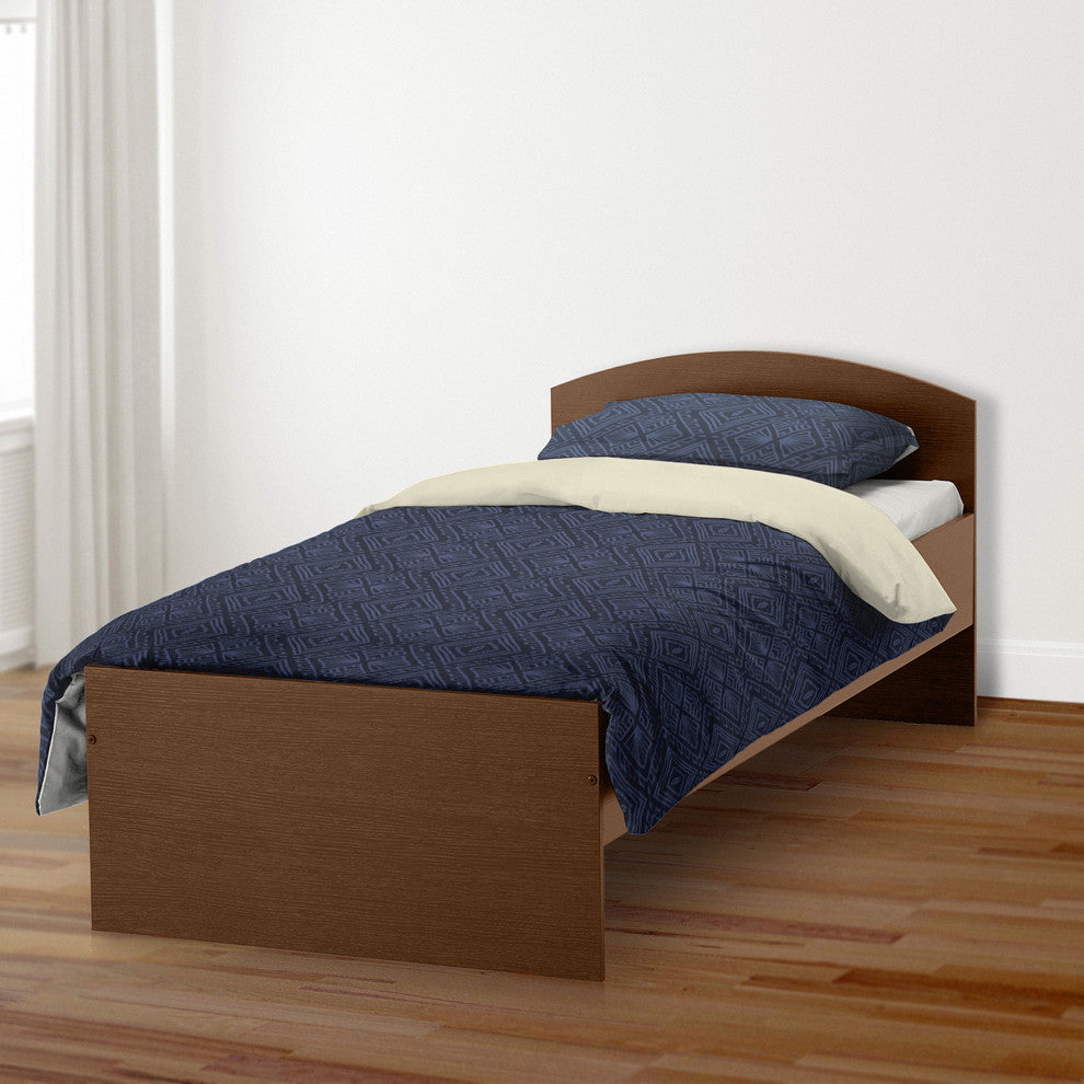 Navy Tribal Pattern Twin Brushed Poly Duvet