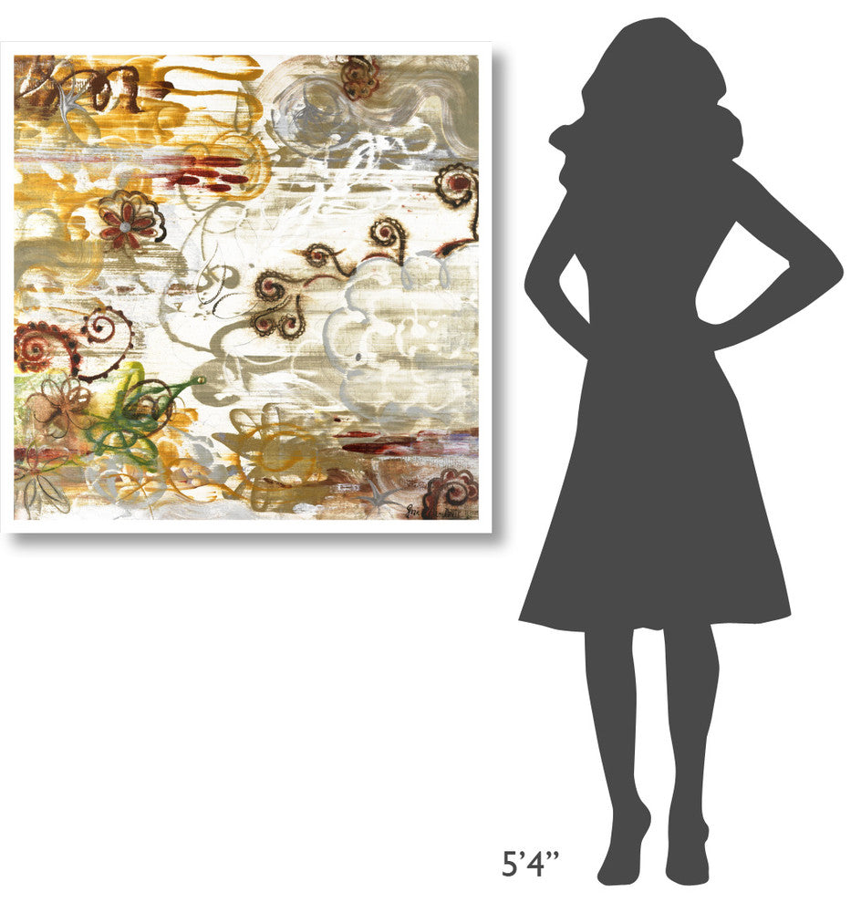"Nature's Dance" Digital Paper Print by Joan Elan Davis, 38"x38"