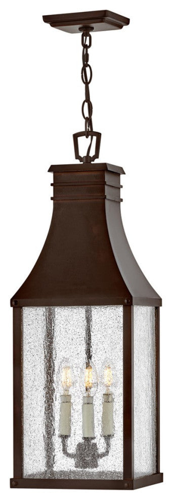 Hinkley Beacon Hill 3-Light Medium Hanging Lantern 17462BLC, Blackened Copper