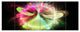 Large Circle with Yellow Curves, Floral Canvas Art Print, 70"x28", 6 Panels