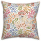 Wild Flower Floral on White 18x18 Spun Poly Pillow