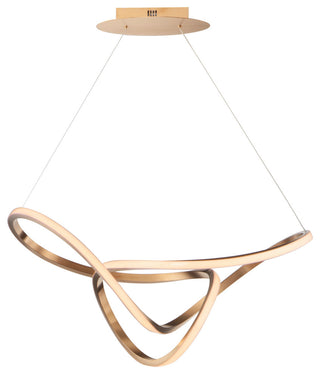 ET2 E20454 Perpetual 32"W LED Abstract Chandelier - Brushed Champagne