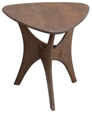 Ink+Ivy Blaze Mid-Century Triangle Wood Side Table End Table, Brown
