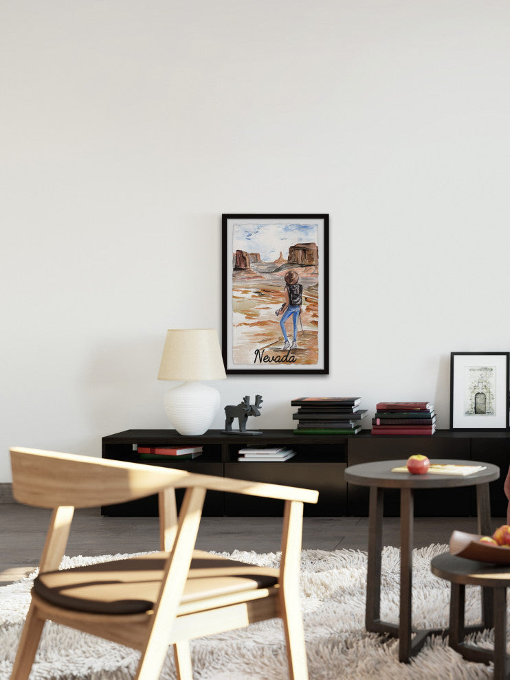 "Enjoy Nevada" Framed Painting Print, 8x12