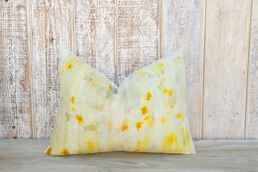 Puhor Tie Dyed Organic Silk Lumbar Pillow