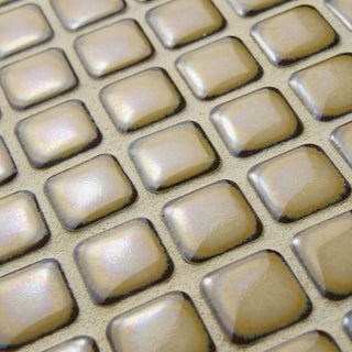Hudson Diamond Porcelain Mosaic Floor and Wall Tile, Caffe, Sample