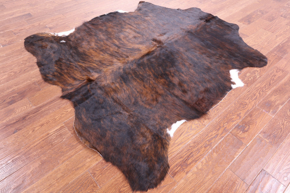 Organic Natural Hair-On Cowhide Area Rug 6' 8" X 6' 2" C1596