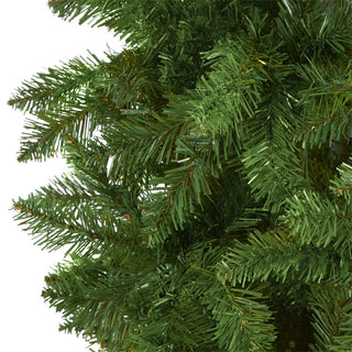 8ft. Slim Green Mountain Pine Artificial Christmas Tree