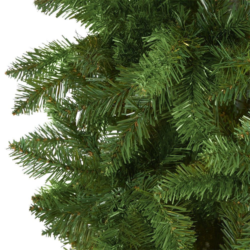 8ft. Slim Green Mountain Pine Artificial Christmas Tree