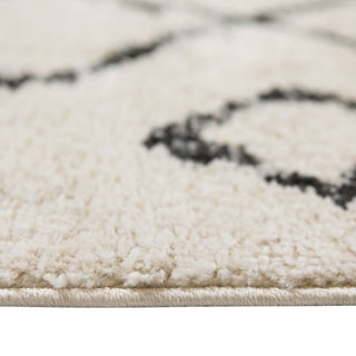Aspen Shag Polypropylene Area Rug, Cream/Gray, 2'2" X 10'