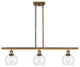 Innovations 516-3I-BB-G122-6 3 Light 36" Island Light, Brushed Brass