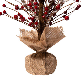 16"H Christmas Red Berry Table Tree Decor