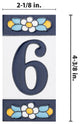 Sevillano Flora Letters 2-1/8 in. x 4-3/8 in. Ceramic Wall Tile, 6