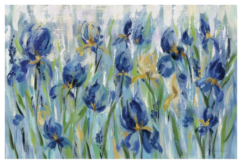 "Iris Flower Bed" Digital Paper Print by Silvia Vassileva, 62"x42"