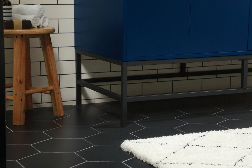 Home Living 22" Modern Blue-Light Bathroom Vanity