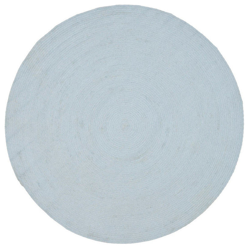Safavieh Braided Brd176A Solid Color Rug, Light Blue, 4'0"x6'0"