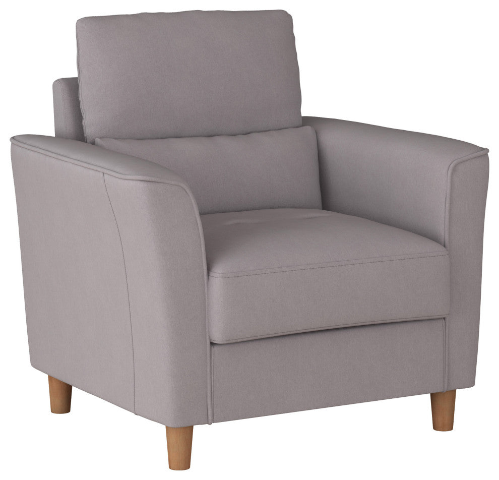 CorLiving Georgia Light Grey Upholstered Accent Chair